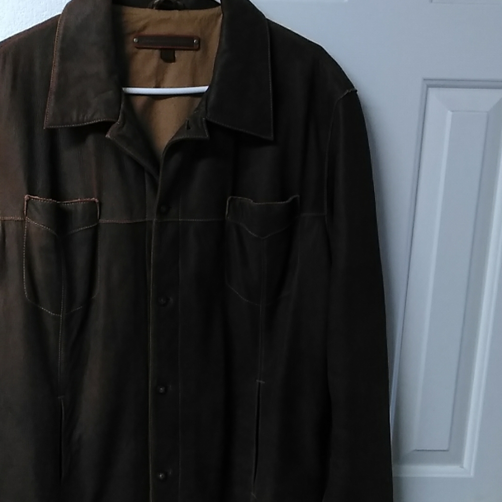 Leather jacket waist length